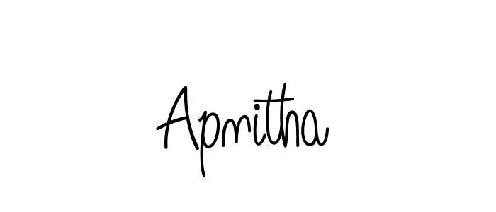 Apnitha stylish signature style. Best Handwritten Sign (Angelique-Rose-font-FFP) for my name. Handwritten Signature Collection Ideas for my name Apnitha. Apnitha signature style 5 images and pictures png