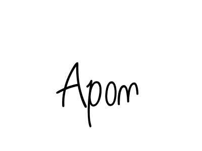 You should practise on your own different ways (Angelique-Rose-font-FFP) to write your name (Apon) in signature. don't let someone else do it for you. Apon signature style 5 images and pictures png