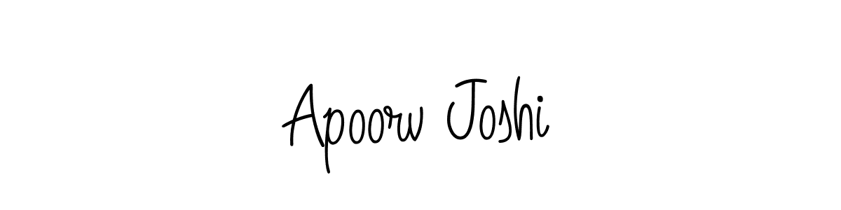 Design your own signature with our free online signature maker. With this signature software, you can create a handwritten (Angelique-Rose-font-FFP) signature for name Apoorv Joshi. Apoorv Joshi signature style 5 images and pictures png