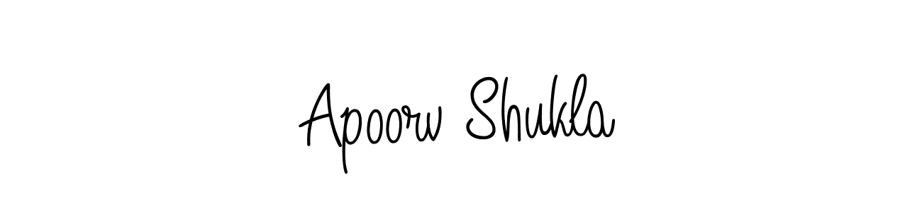Apoorv Shukla stylish signature style. Best Handwritten Sign (Angelique-Rose-font-FFP) for my name. Handwritten Signature Collection Ideas for my name Apoorv Shukla. Apoorv Shukla signature style 5 images and pictures png