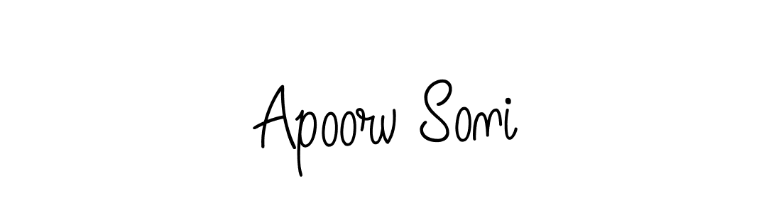 How to Draw Apoorv Soni signature style? Angelique-Rose-font-FFP is a latest design signature styles for name Apoorv Soni. Apoorv Soni signature style 5 images and pictures png