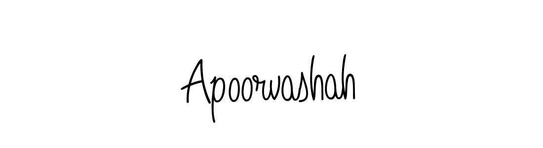 Make a beautiful signature design for name Apoorvashah. Use this online signature maker to create a handwritten signature for free. Apoorvashah signature style 5 images and pictures png