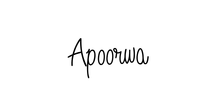 The best way (Angelique-Rose-font-FFP) to make a short signature is to pick only two or three words in your name. The name Apoorwa include a total of six letters. For converting this name. Apoorwa signature style 5 images and pictures png