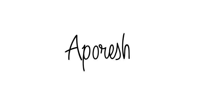 How to Draw Aporesh signature style? Angelique-Rose-font-FFP is a latest design signature styles for name Aporesh. Aporesh signature style 5 images and pictures png