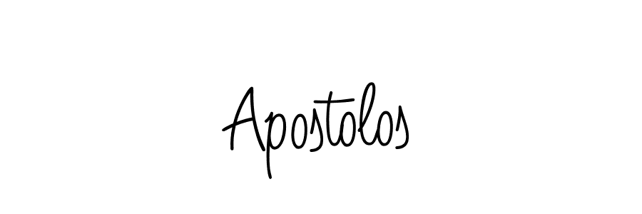 Use a signature maker to create a handwritten signature online. With this signature software, you can design (Angelique-Rose-font-FFP) your own signature for name Apostolos. Apostolos signature style 5 images and pictures png