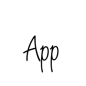 Design your own signature with our free online signature maker. With this signature software, you can create a handwritten (Angelique-Rose-font-FFP) signature for name App. App signature style 5 images and pictures png