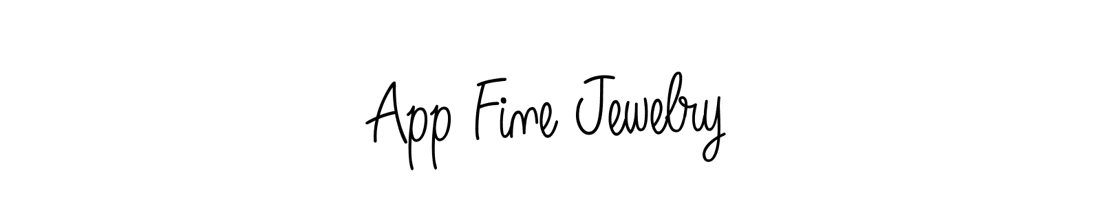 You should practise on your own different ways (Angelique-Rose-font-FFP) to write your name (App Fine Jewelry) in signature. don't let someone else do it for you. App Fine Jewelry signature style 5 images and pictures png