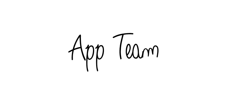How to make App Team name signature. Use Angelique-Rose-font-FFP style for creating short signs online. This is the latest handwritten sign. App Team signature style 5 images and pictures png