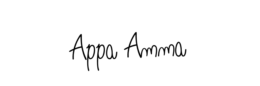 Make a beautiful signature design for name Appa Amma. With this signature (Angelique-Rose-font-FFP) style, you can create a handwritten signature for free. Appa Amma signature style 5 images and pictures png