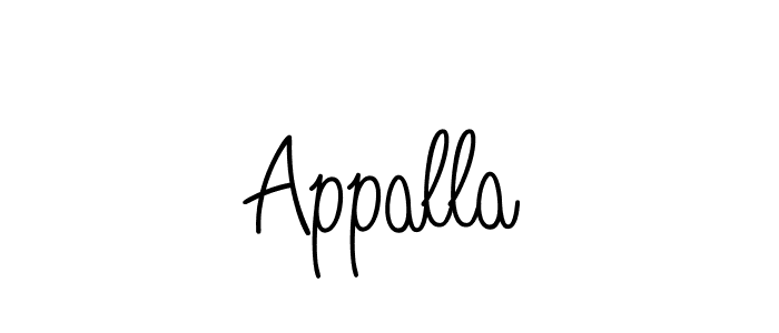 You should practise on your own different ways (Angelique-Rose-font-FFP) to write your name (Appalla) in signature. don't let someone else do it for you. Appalla signature style 5 images and pictures png