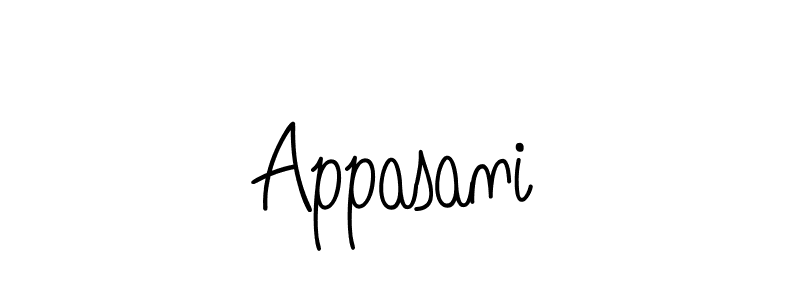 Appasani stylish signature style. Best Handwritten Sign (Angelique-Rose-font-FFP) for my name. Handwritten Signature Collection Ideas for my name Appasani. Appasani signature style 5 images and pictures png
