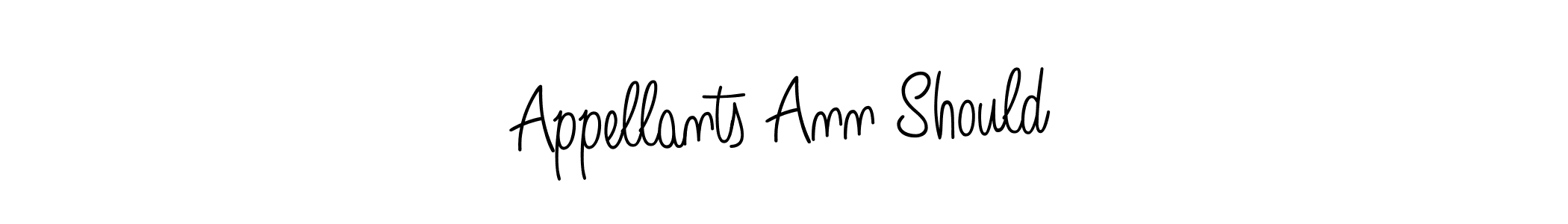 if you are searching for the best signature style for your name Appellants Ann Should. so please give up your signature search. here we have designed multiple signature styles  using Angelique-Rose-font-FFP. Appellants Ann Should signature style 5 images and pictures png
