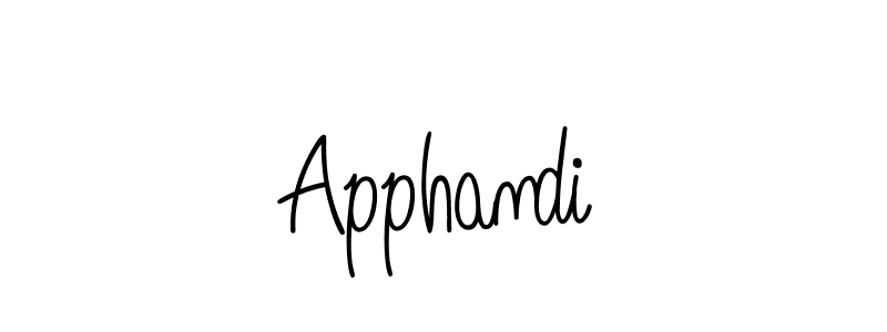 Use a signature maker to create a handwritten signature online. With this signature software, you can design (Angelique-Rose-font-FFP) your own signature for name Apphandi. Apphandi signature style 5 images and pictures png
