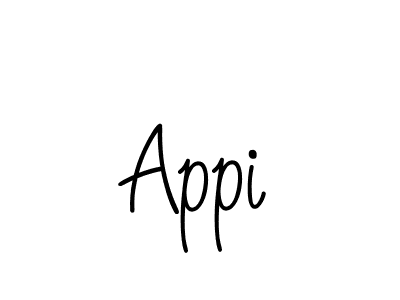 You should practise on your own different ways (Angelique-Rose-font-FFP) to write your name (Appi) in signature. don't let someone else do it for you. Appi signature style 5 images and pictures png