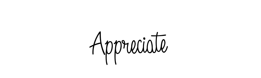 How to make Appreciate signature? Angelique-Rose-font-FFP is a professional autograph style. Create handwritten signature for Appreciate name. Appreciate signature style 5 images and pictures png