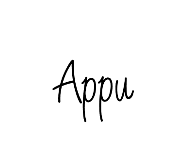 How to make Appu name signature. Use Angelique-Rose-font-FFP style for creating short signs online. This is the latest handwritten sign. Appu signature style 5 images and pictures png