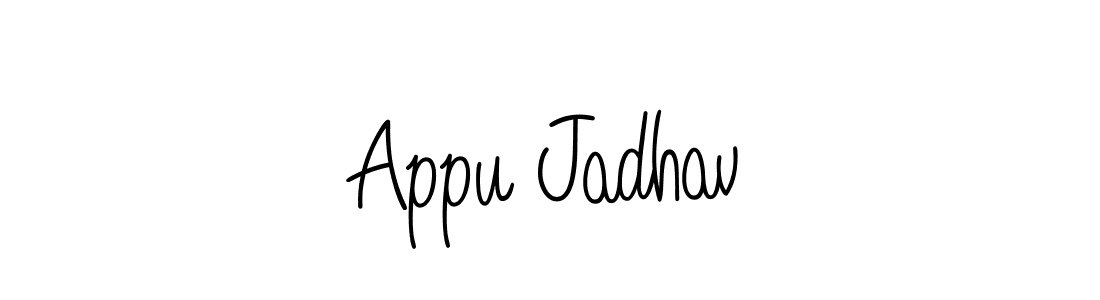 Once you've used our free online signature maker to create your best signature Angelique-Rose-font-FFP style, it's time to enjoy all of the benefits that Appu Jadhav name signing documents. Appu Jadhav signature style 5 images and pictures png