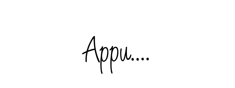 You should practise on your own different ways (Angelique-Rose-font-FFP) to write your name (Appu....) in signature. don't let someone else do it for you. Appu.... signature style 5 images and pictures png