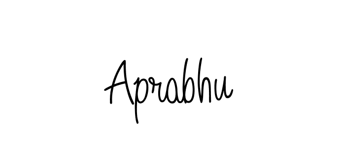 if you are searching for the best signature style for your name Aprabhu. so please give up your signature search. here we have designed multiple signature styles  using Angelique-Rose-font-FFP. Aprabhu signature style 5 images and pictures png