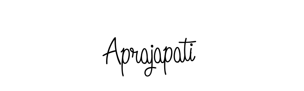 Make a beautiful signature design for name Aprajapati. With this signature (Angelique-Rose-font-FFP) style, you can create a handwritten signature for free. Aprajapati signature style 5 images and pictures png