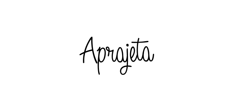 Use a signature maker to create a handwritten signature online. With this signature software, you can design (Angelique-Rose-font-FFP) your own signature for name Aprajeta. Aprajeta signature style 5 images and pictures png