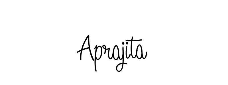 Make a beautiful signature design for name Aprajita. With this signature (Angelique-Rose-font-FFP) style, you can create a handwritten signature for free. Aprajita signature style 5 images and pictures png
