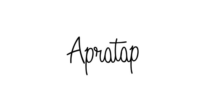Make a beautiful signature design for name Apratap. With this signature (Angelique-Rose-font-FFP) style, you can create a handwritten signature for free. Apratap signature style 5 images and pictures png