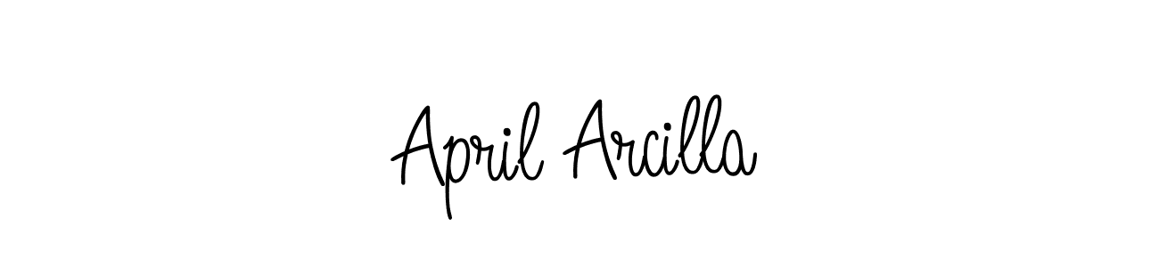 Use a signature maker to create a handwritten signature online. With this signature software, you can design (Angelique-Rose-font-FFP) your own signature for name April Arcilla. April Arcilla signature style 5 images and pictures png