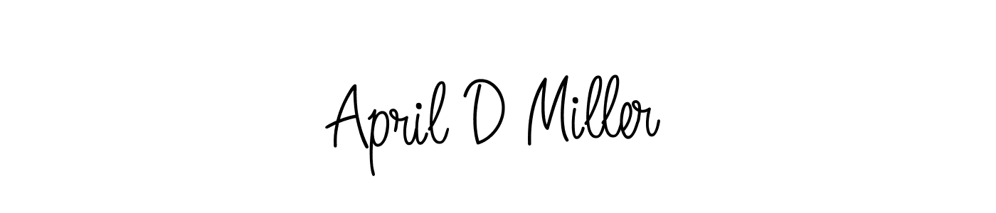 Create a beautiful signature design for name April D Miller. With this signature (Angelique-Rose-font-FFP) fonts, you can make a handwritten signature for free. April D Miller signature style 5 images and pictures png