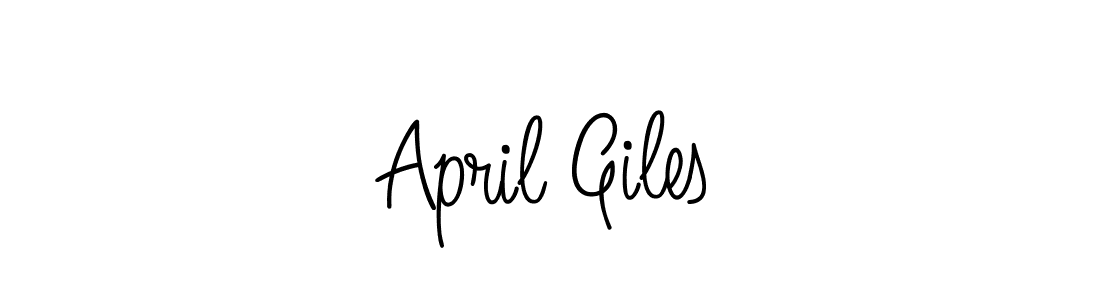 Make a beautiful signature design for name April Giles. With this signature (Angelique-Rose-font-FFP) style, you can create a handwritten signature for free. April Giles signature style 5 images and pictures png