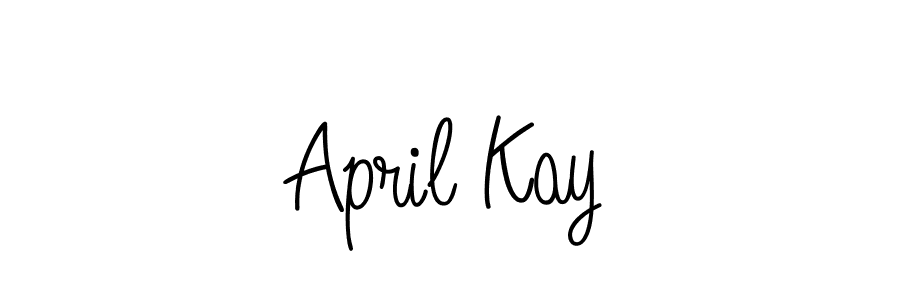 Make a beautiful signature design for name April Kay. With this signature (Angelique-Rose-font-FFP) style, you can create a handwritten signature for free. April Kay signature style 5 images and pictures png