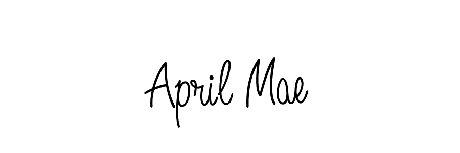 Create a beautiful signature design for name April Mae. With this signature (Angelique-Rose-font-FFP) fonts, you can make a handwritten signature for free. April Mae signature style 5 images and pictures png