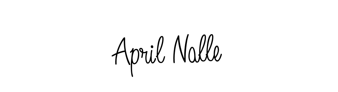 The best way (Angelique-Rose-font-FFP) to make a short signature is to pick only two or three words in your name. The name April Nalle include a total of six letters. For converting this name. April Nalle signature style 5 images and pictures png