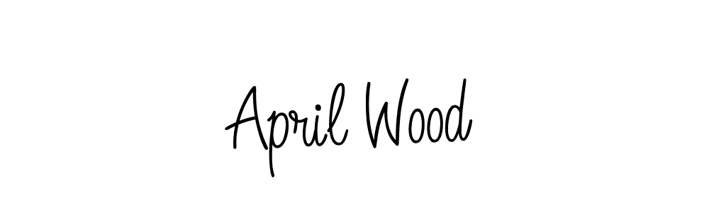 How to make April Wood name signature. Use Angelique-Rose-font-FFP style for creating short signs online. This is the latest handwritten sign. April Wood signature style 5 images and pictures png