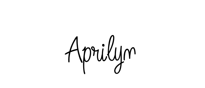 You should practise on your own different ways (Angelique-Rose-font-FFP) to write your name (Aprilyn) in signature. don't let someone else do it for you. Aprilyn signature style 5 images and pictures png