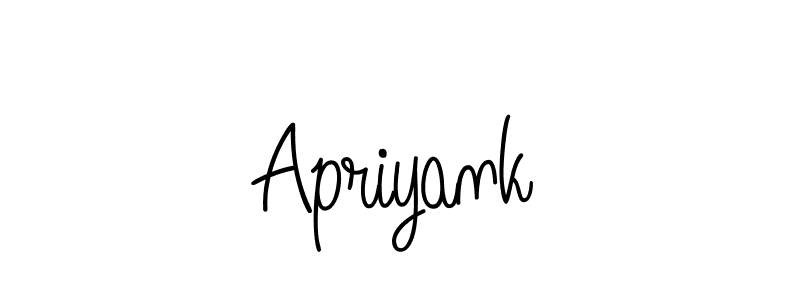 Design your own signature with our free online signature maker. With this signature software, you can create a handwritten (Angelique-Rose-font-FFP) signature for name Apriyank. Apriyank signature style 5 images and pictures png