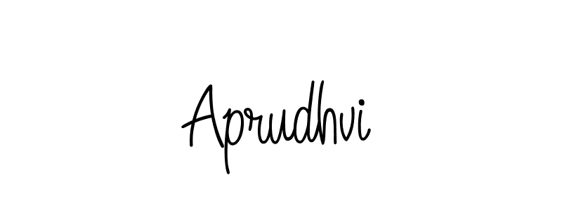 Use a signature maker to create a handwritten signature online. With this signature software, you can design (Angelique-Rose-font-FFP) your own signature for name Aprudhvi. Aprudhvi signature style 5 images and pictures png