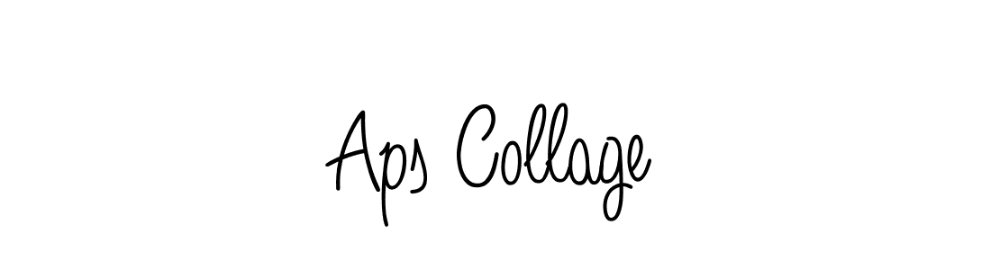 Once you've used our free online signature maker to create your best signature Angelique-Rose-font-FFP style, it's time to enjoy all of the benefits that Aps Collage name signing documents. Aps Collage signature style 5 images and pictures png