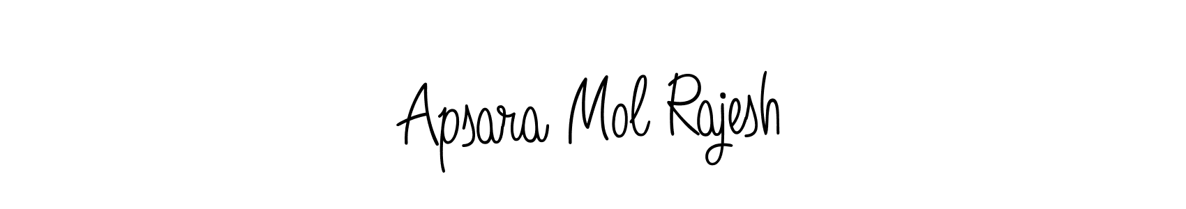 How to make Apsara Mol Rajesh signature? Angelique-Rose-font-FFP is a professional autograph style. Create handwritten signature for Apsara Mol Rajesh name. Apsara Mol Rajesh signature style 5 images and pictures png