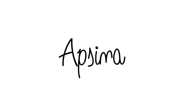 Design your own signature with our free online signature maker. With this signature software, you can create a handwritten (Angelique-Rose-font-FFP) signature for name Apsina. Apsina signature style 5 images and pictures png