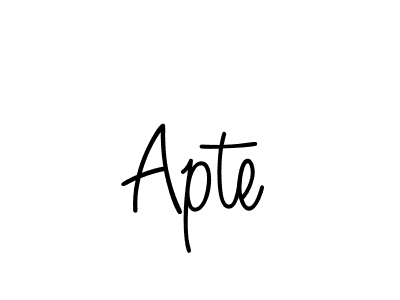 Use a signature maker to create a handwritten signature online. With this signature software, you can design (Angelique-Rose-font-FFP) your own signature for name Apte. Apte signature style 5 images and pictures png
