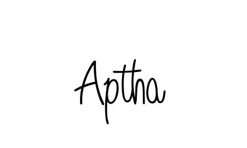 Use a signature maker to create a handwritten signature online. With this signature software, you can design (Angelique-Rose-font-FFP) your own signature for name Aptha. Aptha signature style 5 images and pictures png