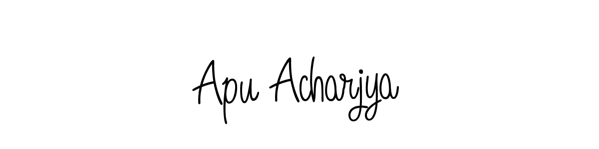 This is the best signature style for the Apu Acharjya name. Also you like these signature font (Angelique-Rose-font-FFP). Mix name signature. Apu Acharjya signature style 5 images and pictures png