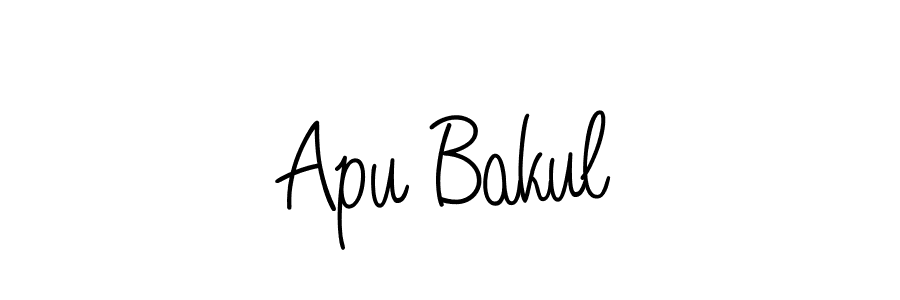 The best way (Angelique-Rose-font-FFP) to make a short signature is to pick only two or three words in your name. The name Apu Bakul include a total of six letters. For converting this name. Apu Bakul signature style 5 images and pictures png