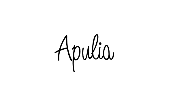 Use a signature maker to create a handwritten signature online. With this signature software, you can design (Angelique-Rose-font-FFP) your own signature for name Apulia. Apulia signature style 5 images and pictures png