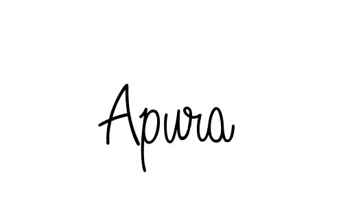 Make a beautiful signature design for name Apura. With this signature (Angelique-Rose-font-FFP) style, you can create a handwritten signature for free. Apura signature style 5 images and pictures png