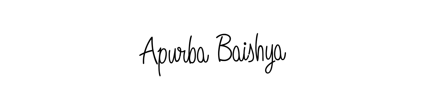 Apurba Baishya stylish signature style. Best Handwritten Sign (Angelique-Rose-font-FFP) for my name. Handwritten Signature Collection Ideas for my name Apurba Baishya. Apurba Baishya signature style 5 images and pictures png