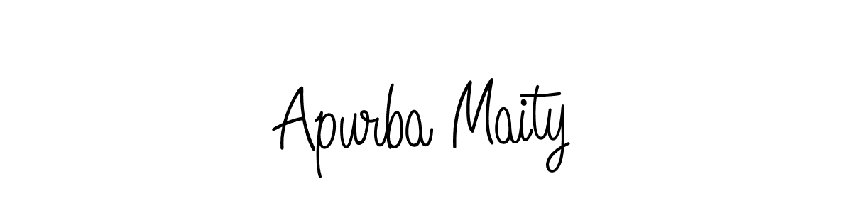 Make a beautiful signature design for name Apurba Maity. With this signature (Angelique-Rose-font-FFP) style, you can create a handwritten signature for free. Apurba Maity signature style 5 images and pictures png