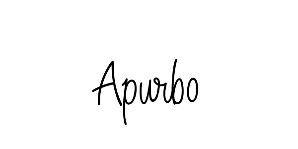 You should practise on your own different ways (Angelique-Rose-font-FFP) to write your name (Apurbo) in signature. don't let someone else do it for you. Apurbo signature style 5 images and pictures png