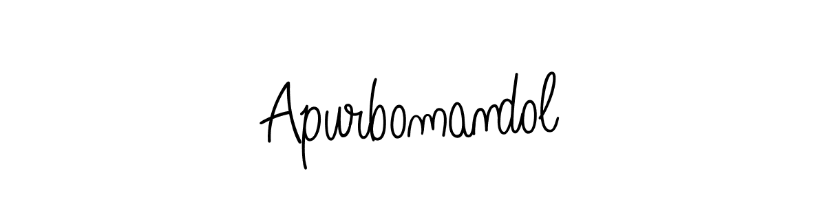Also You can easily find your signature by using the search form. We will create Apurbomandol name handwritten signature images for you free of cost using Angelique-Rose-font-FFP sign style. Apurbomandol signature style 5 images and pictures png